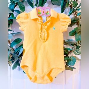 🔹 Ralph Lauren Ruffle Cotton‎ Mesh Bodysuit